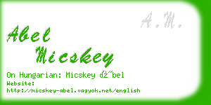 abel micskey business card